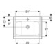 Geberit Möbel-Waschtischset iCon 60x63x48cm, weiß, Eiche, Griff lava matt