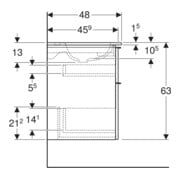 Geberit Möbel-Waschtischset iCon 75x63x48cm, we/KeraTe, Ei, Gr. lava matt-4