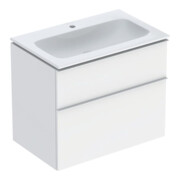 Geberit Möbel-Waschtischset iCon 75x63x48cm, we., we. ma, Griff weiß matt