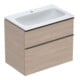 Geberit Möbel-Waschtischset iCon 75x63x48cm, weiß, Eiche, Griff lava matt-1