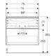 Geberit Möbel-Waschtischset iCon 75x63x48cm, weiß, Eiche, Griff lava matt