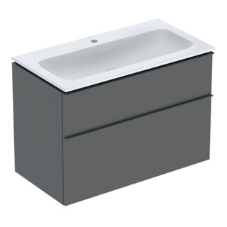 Geberit Möbel-Waschtischset iCon 90x63x48cm, we., Ko/Fr/Gr lava matt