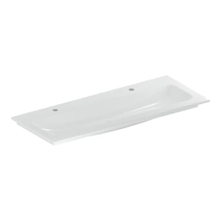 Geberit Möbelwaschtisch iCon 120x48cm, Hahnl. li + re, o. ÜL, weiß