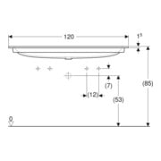 Geberit Möbelwaschtisch iCon 120x48cm, Hahnl. li + re, o. ÜL, weiß-2