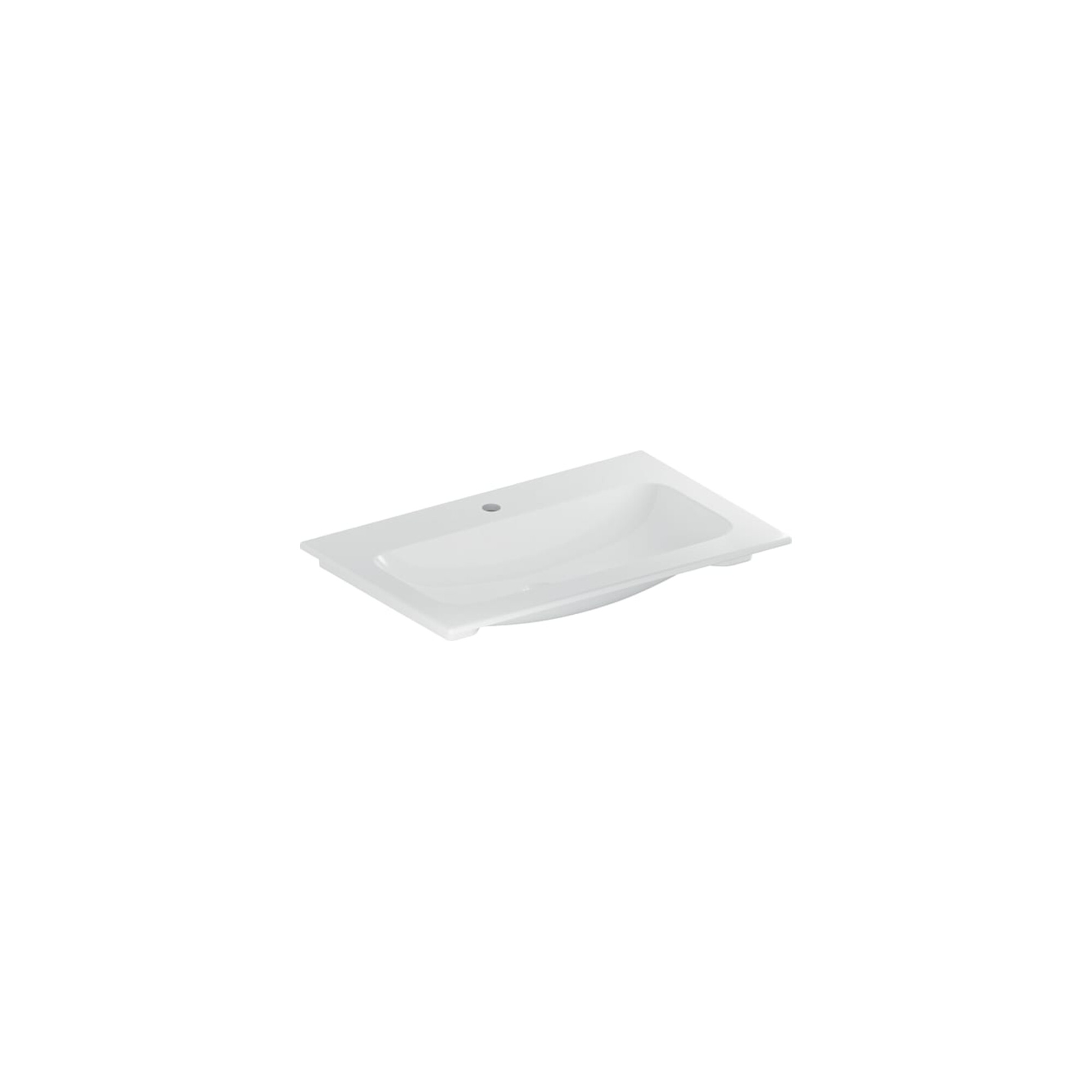 Geberit Möbelwaschtisch iCon 75x48cm, Hahnl. mit., o. ÜL, we/KeraTe