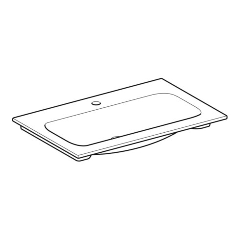 Geberit Möbelwaschtisch iCon 75x48cm, Hahnl. mit., o. ÜL, we/KeraTe