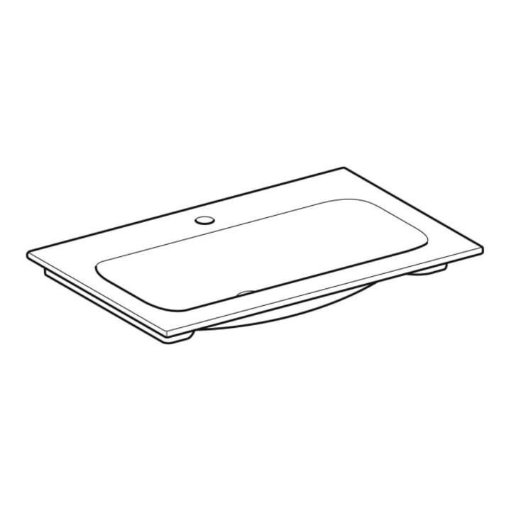 Geberit Möbelwaschtisch iCon 75x48cm, Hahnl. mit., o. ÜL, we/KeraTe