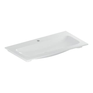 Geberit Möbelwaschtisch iCon 90x48cm, Hahnl. mit., o. ÜL, we/KeraTe