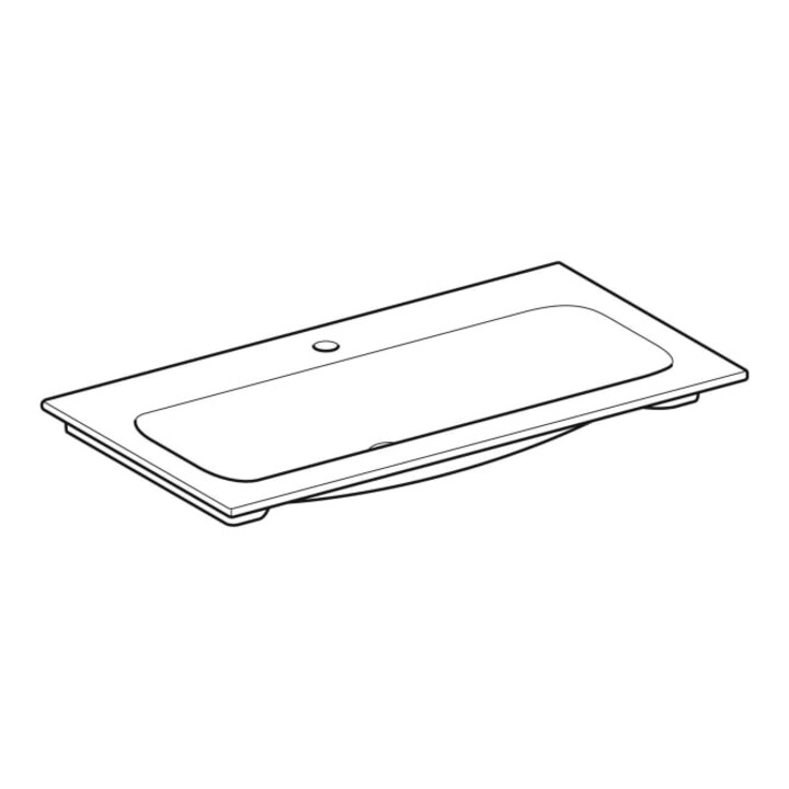 Geberit Möbelwaschtisch iCon 90x48cm, Hahnl. mit., o. ÜL, we/KeraTe