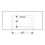 Geberit Möbelwaschtisch One 105cm, o. Hahnl. + ÜL, we. K-Tect/Bl we.-4