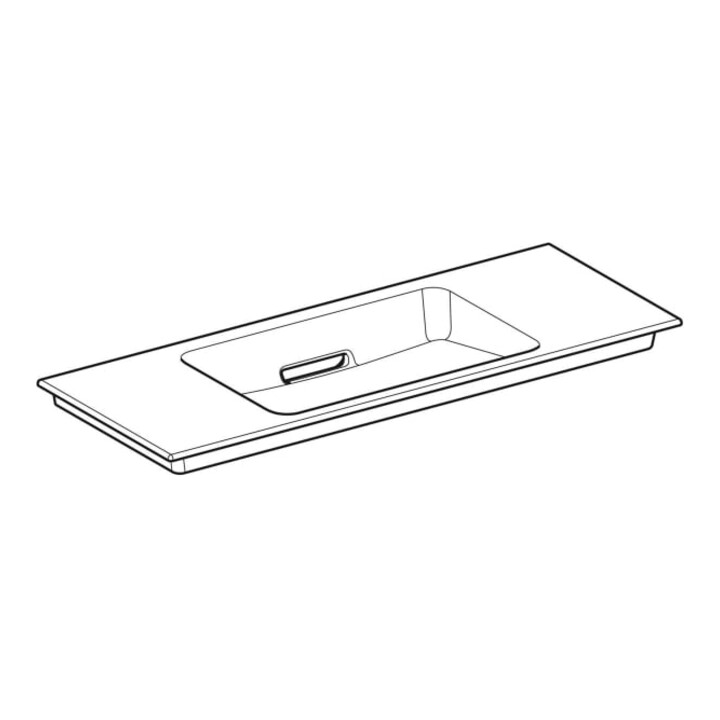 Geberit Möbelwaschtisch One 105x40cm, o HL, Ü vd, w K-Tec/Bl c geb.