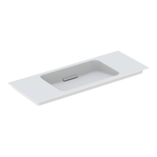 Geberit Möbelwaschtisch One 105x40cm, o HL, Ü vd, w K-Tect/Bl we. gl