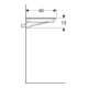 Geberit Möbelwaschtisch One 105x40cm, o HL, Ü vd, w K-Tect/Bl we. gl