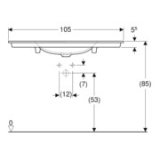 Geberit Möbelwaschtisch One 105x48cm, Hahnl. mit., o. ÜL, we. K-Tect-5