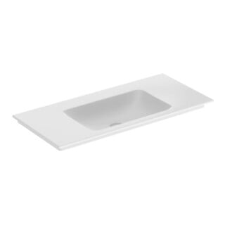 Geberit Möbelwaschtisch One 105x48cm, o. Hahnl. + ÜL, weiß KeraTect