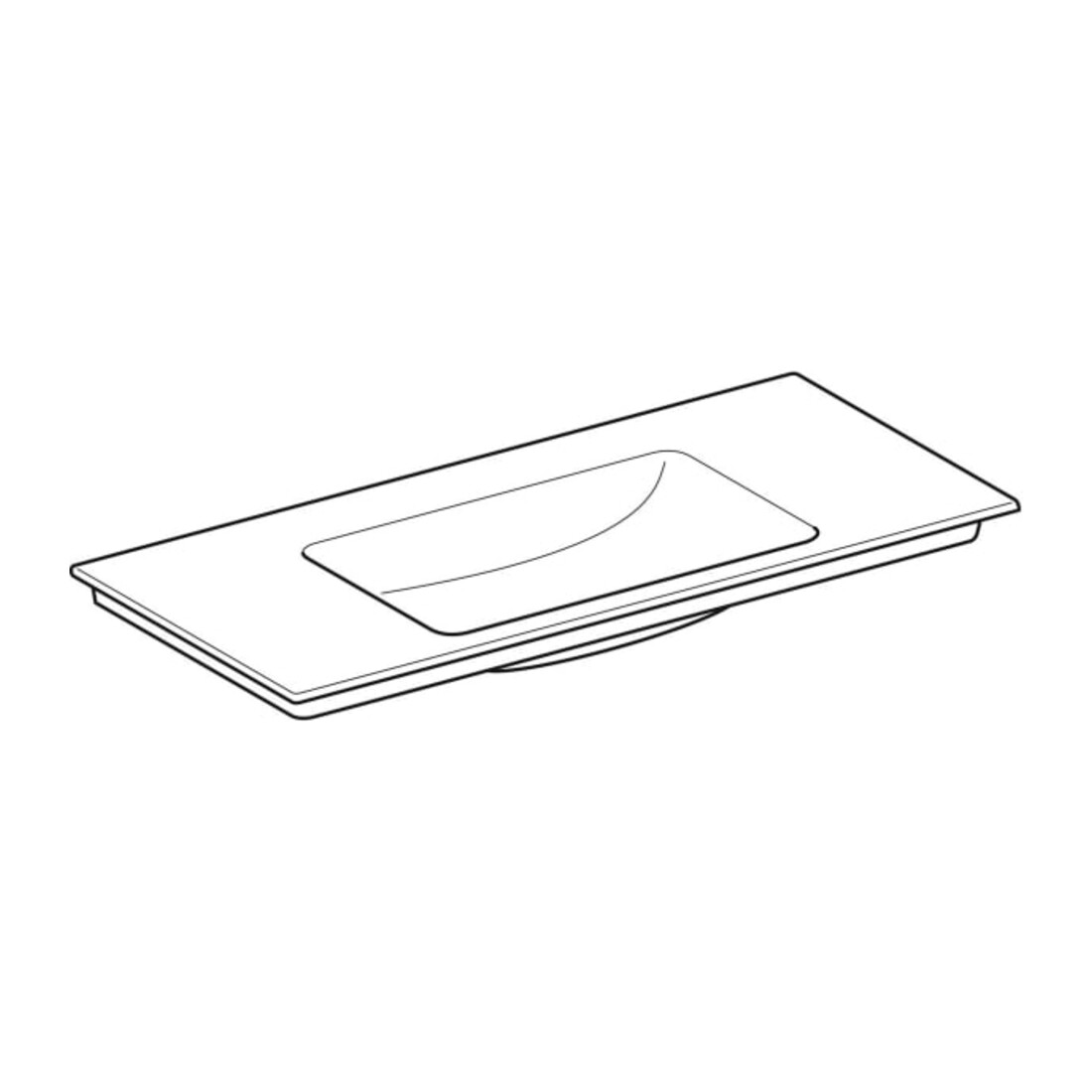 Geberit Möbelwaschtisch One 105x48cm, o. Hahnl. + ÜL, weiß KeraTect