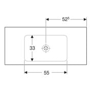 Geberit Möbelwaschtisch One 105x48cm, o. Hahnl. + ÜL, weiß KeraTect-5