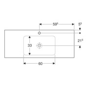 Geberit Möbelwaschtisch One 120x48cm, Hahnl. mit., o. ÜL, we. K-Tect-4