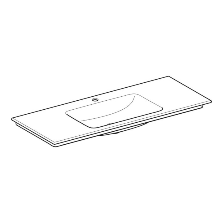 Geberit Möbelwaschtisch One 120x48cm, Hahnl. mit., o. ÜL, we. K-Tect