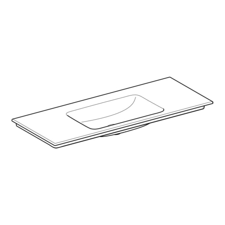 Geberit Möbelwaschtisch One 120x48cm, o. Hahnl. + ÜL, weiß KeraTect