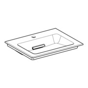 Geberit Möbelwaschtisch One 60cm, HL mit., o. ÜL, we. K-Tect/Bl we.-2