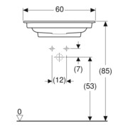 Geberit Möbelwaschtisch One 60cm, HL mit., o. ÜL, we. K-Tect/Bl we.-5