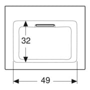 Geberit Möbelwaschtisch One 60cm, o. Hahnl. + ÜL, we. K-Tect/Bl weiß-4