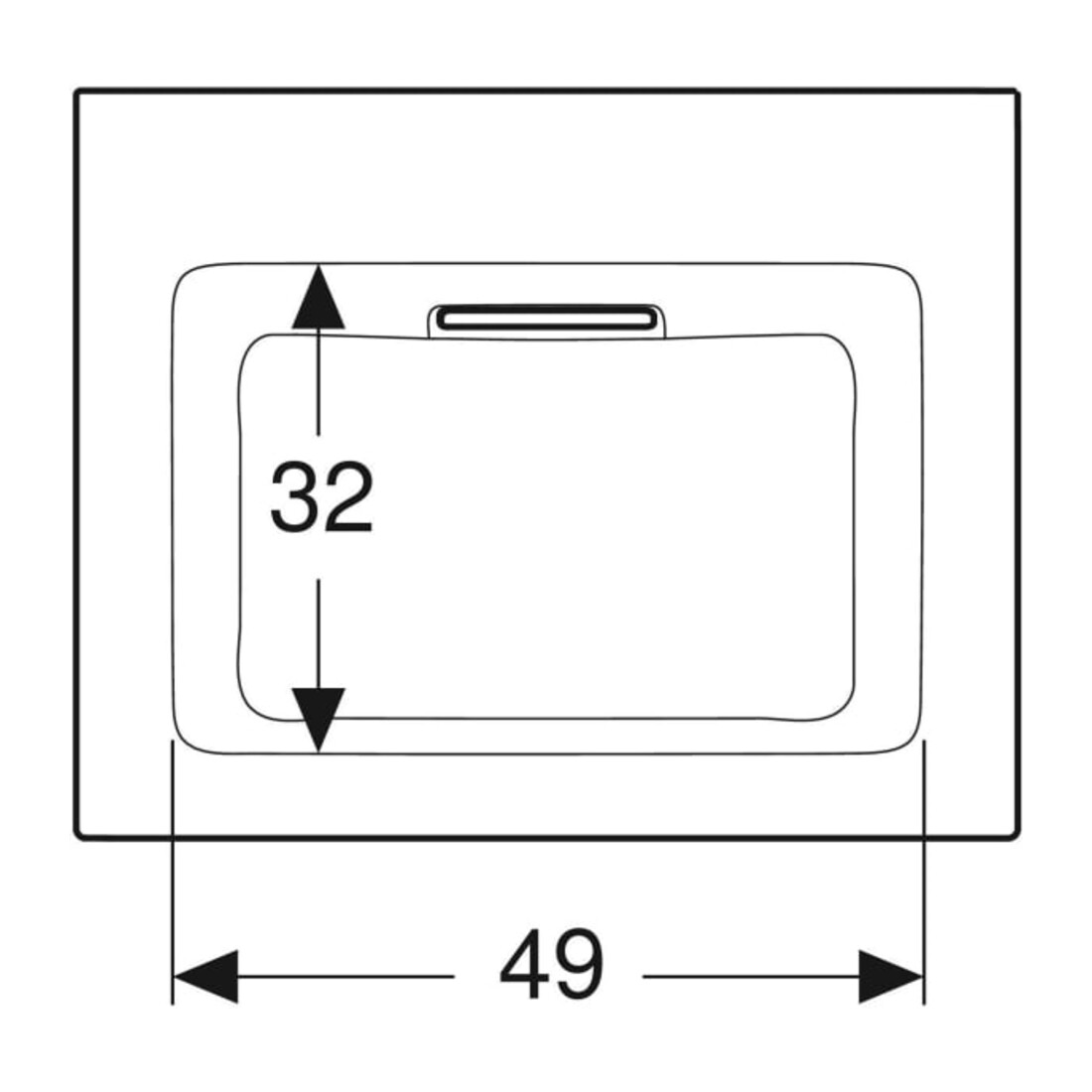 Geberit Möbelwaschtisch One 60cm, o. Hahnl. + ÜL, we. K-Tect/Bl weiß