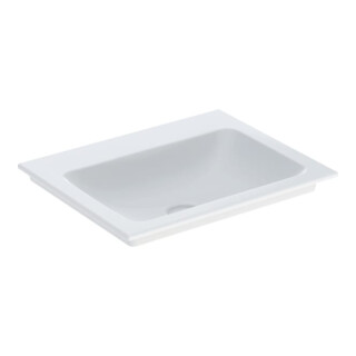 Geberit Möbelwaschtisch One 60x48cm, o. Hahnl. + ÜL, weiß KeraTect