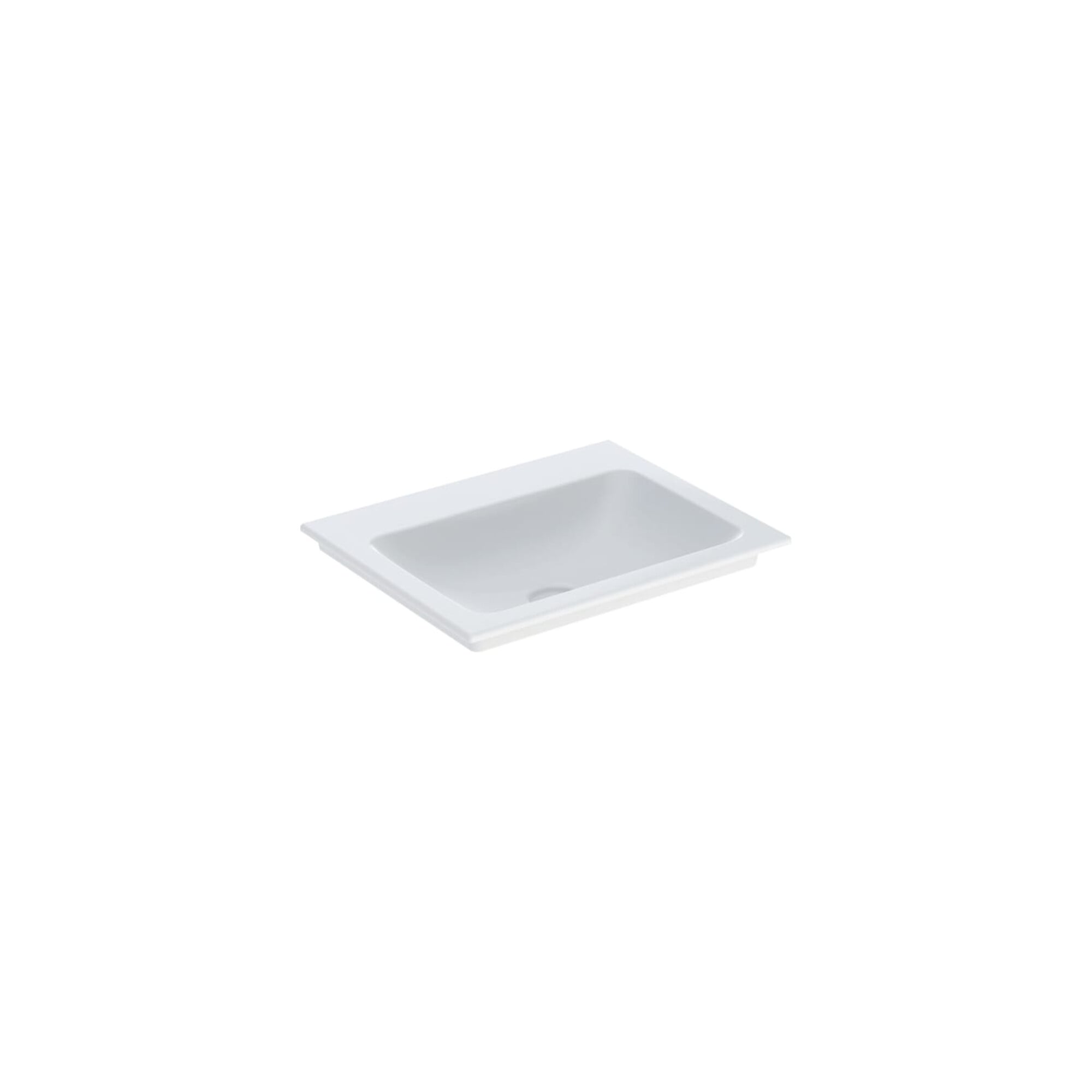 Geberit Möbelwaschtisch One 60x48cm, o. Hahnl. + ÜL, weiß KeraTect