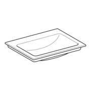 Geberit Möbelwaschtisch One 60x48cm, o. Hahnl. + ÜL, weiß KeraTect-4