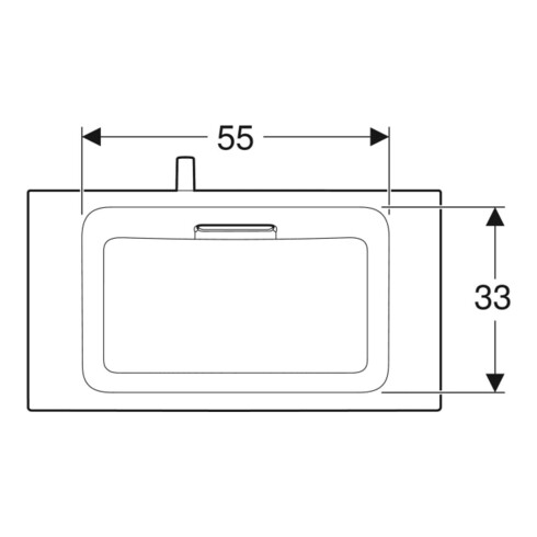 Geberit Möbelwaschtisch One 75x40cm, o HL, Ü verd., we. K-Tect/Bl vc