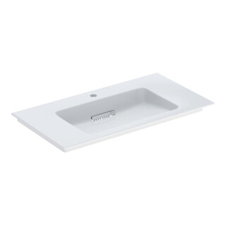 Geberit Möbelwaschtisch One 90cm, HL mit., o. ÜL, we. K-Tect/Bl we.