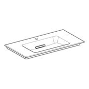 Geberit Möbelwaschtisch One 90cm, HL mit., o. ÜL, we. K-Tect/Bl we.-2