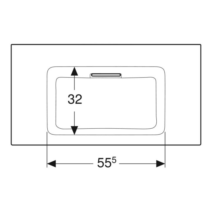Geberit Möbelwaschtisch One 90cm, o. Hahnl. + ÜL, we. K-Tect/Bl weiß