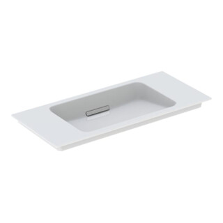 Geberit Möbelwaschtisch One 90x40cm, o HL, Ü vd, w K-Tec/Bl chr geb.