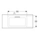 Geberit Möbelwaschtisch One 90x40cm, o HL, Ü vd, w K-Tec/Bl chr geb.