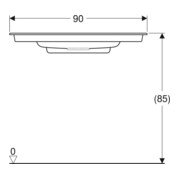 Geberit Möbelwaschtisch One 90x40cm, o HL, Ü vd, w K-Tect/Bl we. gl-4