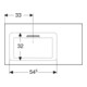 Geberit Möbelwaschtisch One 90x47,5cm, o Ü, w K-Tec/Bl w, o. Hahnl.-4