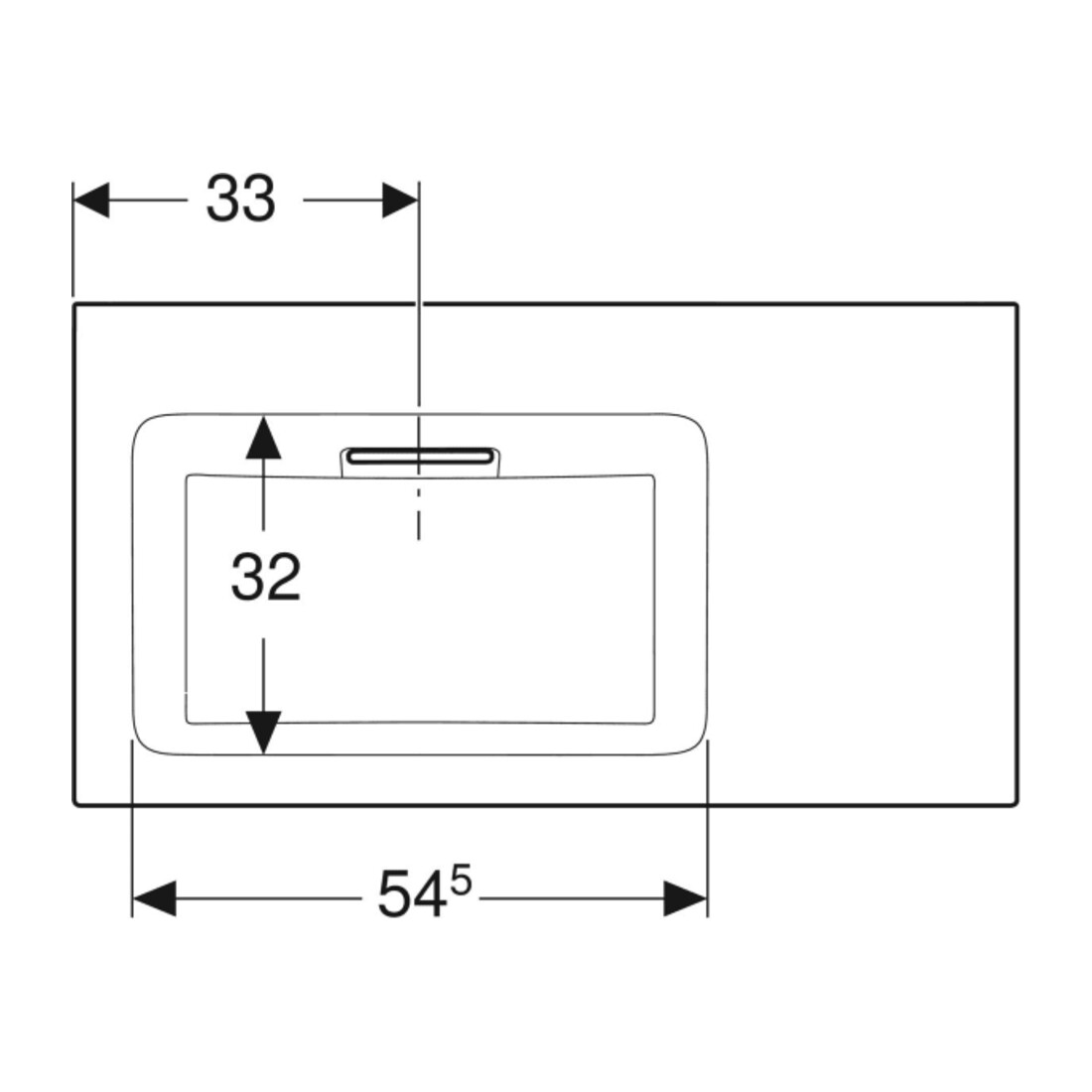 Geberit Möbelwaschtisch One 90x47,5cm, o Ü, w K-Tec/Bl w, o. Hahnl.