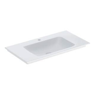 Geberit Möbelwaschtisch One 90x48cm, Hahnl. mit., o. ÜL, we. K-Tect