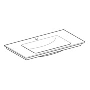 Geberit Möbelwaschtisch One 90x48cm, Hahnl. mit., o. ÜL, we. K-Tect-4