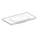 Geberit Möbelwaschtisch One 90x48cm, o. Hahnl. + ÜL, weiß KeraTect-2