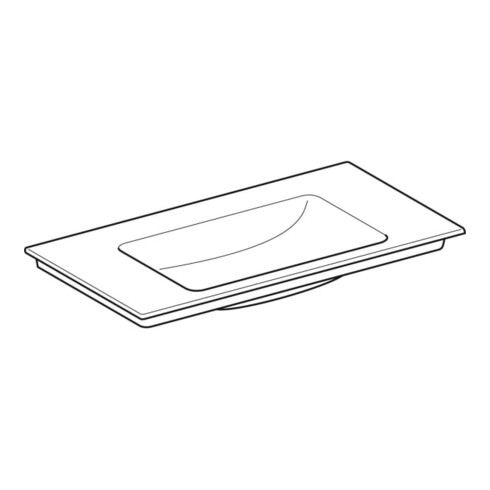 Geberit Möbelwaschtisch One 90x48cm, o. Hahnl. + ÜL, weiß KeraTect