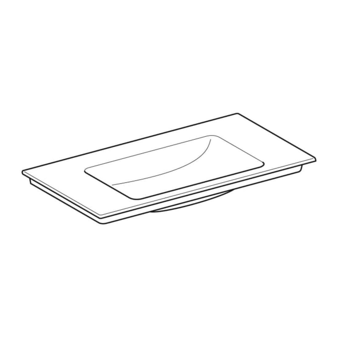 Geberit Möbelwaschtisch One 90x48cm, o. Hahnl. + ÜL, weiß KeraTect