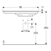 Geberit Möbelwaschtisch One 90x48cm, o Ü, w K-Tect/Bl we., Hahnl. re-5