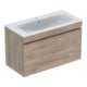 Geberit Möbelwaschtisch-Set Renova Plan 100x62,2x48cm, Korp Nussb besch., WT we.