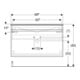 Geberit Möbelwaschtisch-Set Renova Plan 100x62,2x48cm, Korp Nussb besch., WT we.