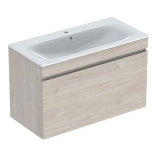 Geberit Möbelwaschtisch-Set Renova Plan 100x62,2x48cm, KP N h be., WT we/KeraTe