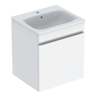 Geberit Möbelwaschtisch-Set Renova Plan 55x62,2x48cm, Kor/Fr. w hochgl., WT we.